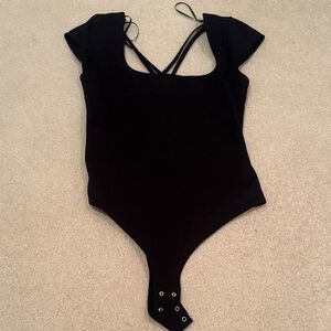 Garage Black Bodysuit with Strappy Back